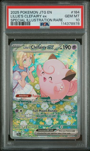 PSA 10 Lillie's Clefairy ex Journey Together 184/159