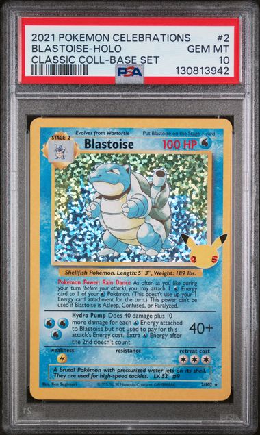 PSA 10 Blastoise Celebrations 2/102