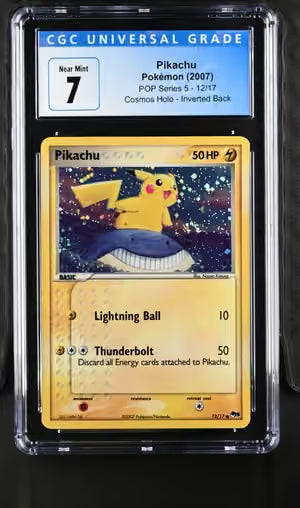 CGC 7 Pikachu Pop Series 5 Cosmo Holo 12/17