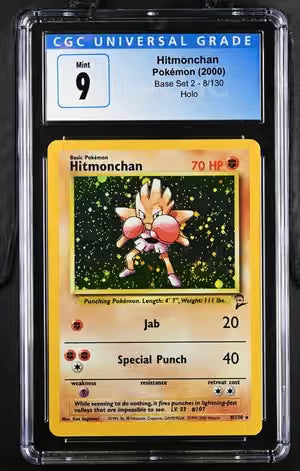 CGC 9 Hitmonchan Base Set 2 8/130