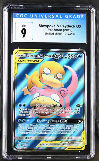 CGC 9 Slowpoke & Psyduck GX Unified Minds 217/236
