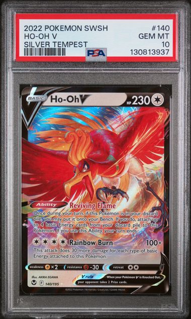 PSA 10 Ho-Oh V Silver Tempest 140/195
