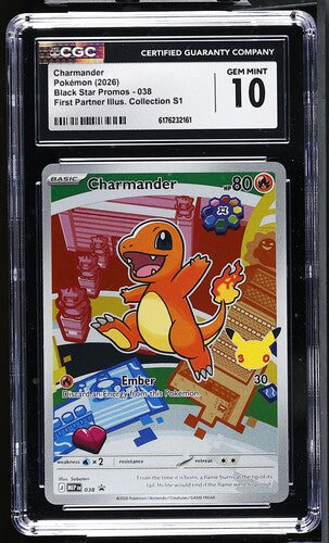 CGC 10 Charmander First Partner S1 Black Star Promo 038