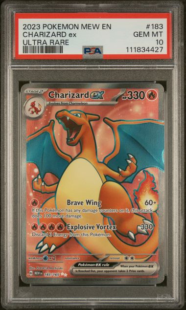 PSA 10 Charizard ex 151 183/165