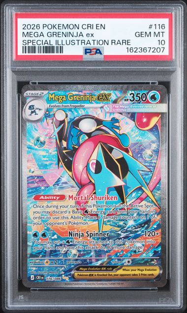 PSA 10 Mega Greninja ex Chaos Rising 116/086
