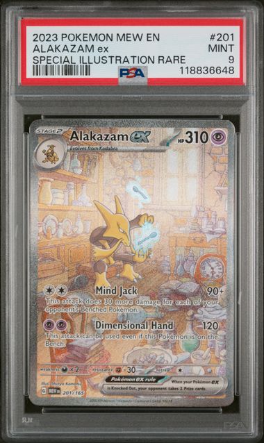PSA 9 Alakazam ex 201/165