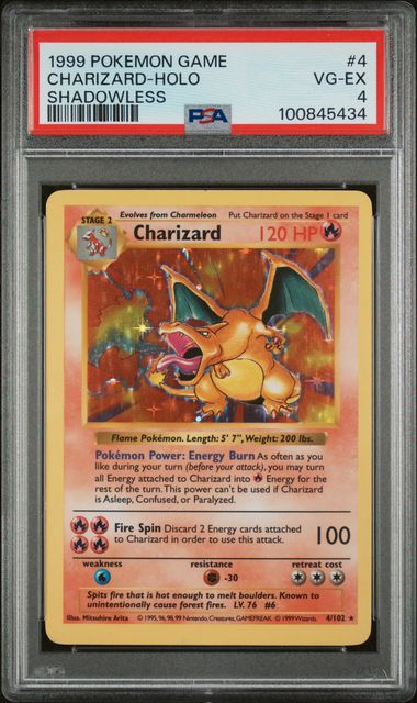 PSA 4 Charizard Shadowless Base Set 4/102