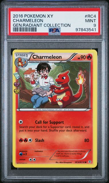 PSA 9 Charmeleon Radiant Collection RC4/RC32