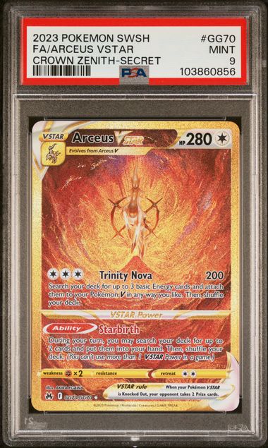 PSA 9 Arceus VSTAR Crown Zenith GG70/GG70