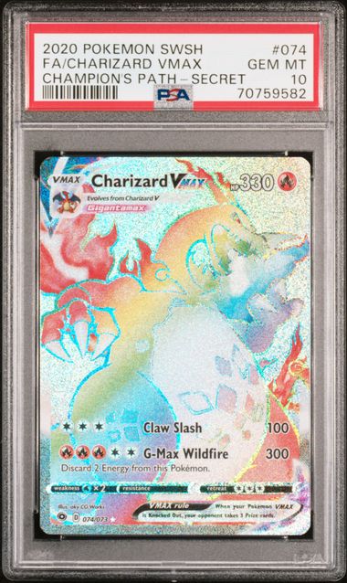 PSA 10 Charizard VMAX Champion's Path 074/073