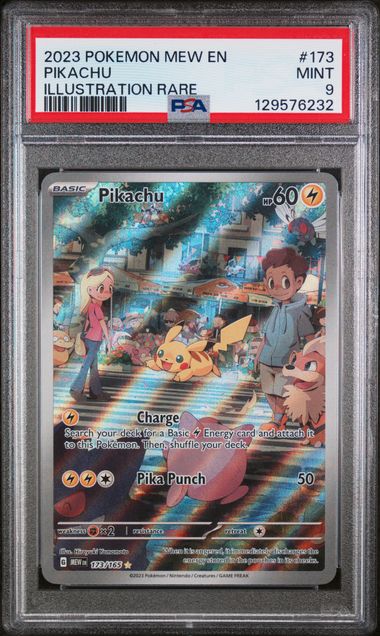 PSA 9 Pikachu 151 173/165 +