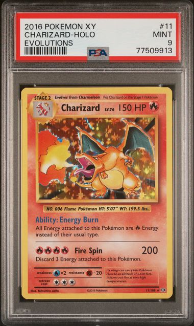 PSA 9 Charizard XY Evolutions 11/108