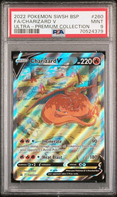 PSA 9 Charizard V Black Star Promo SWSH260