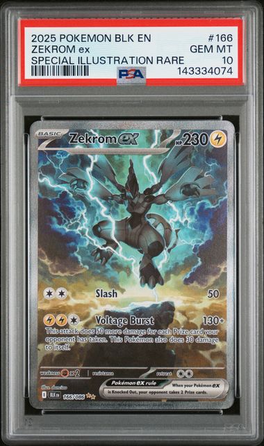 PSA 10 Zekrom ex Black Bolt 166/086