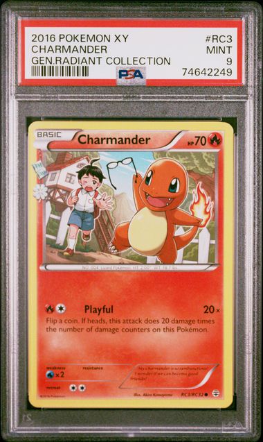 PSA 9 Charmander Radiant Collection RC3/RC32