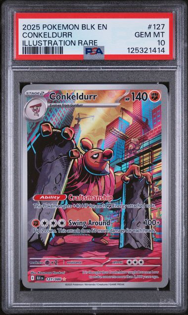 PSA 10 Conkeldurr Black Bolt 127/086