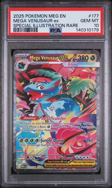 PSA 10 Mega Venusaur ex Mega Evolutions 177/132