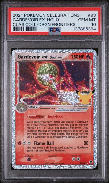 PSA 10 Gardevoir ex Dragon Frontiers 93/101