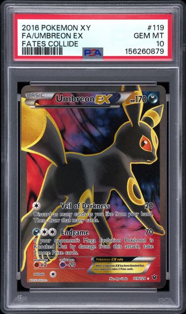 PSA 10 Umbreon ex Fates Collide 119/124