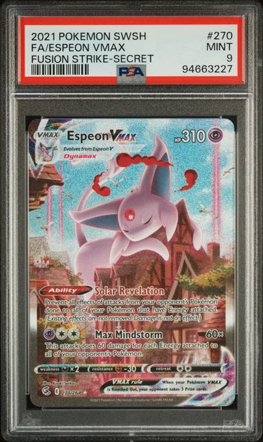 PSA 9 Espeon VMAX Fusion Strike 270/264