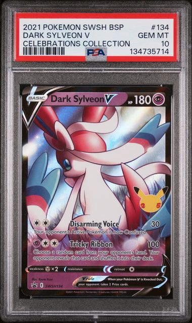 PSA 10 Dark Sylveon V Celebrations Promo SWSH134