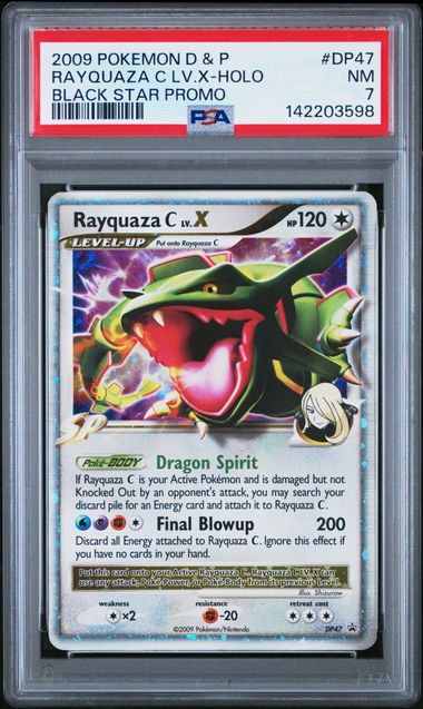 PSA 7 Rayquaza C Lv. X Black Star Promo DP47
