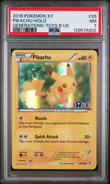 PSA 7 Pikachu Generations Toys R Us 26/83