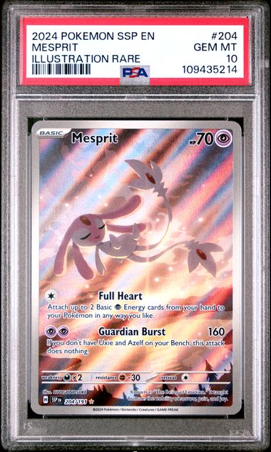 PSA 10 Mesprit Surging Sparks 204/191