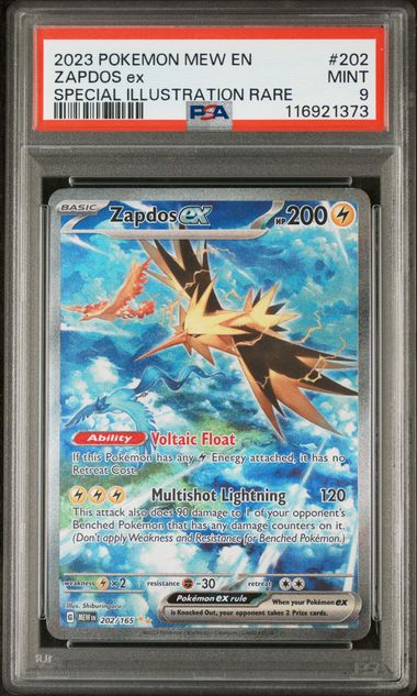 PSA 9 Zapdos ex 151 202/165