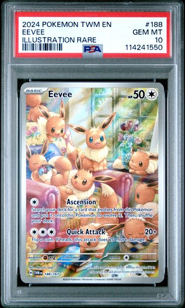 PSA 10 Eevee Twilight Masquerade 188/167