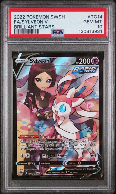 PSA 10 Sylveon V Brilliant Stars TG14/TG30