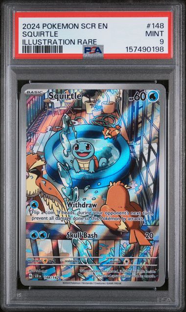 PSA 9 Squirtle Stellar Crown 148/142
