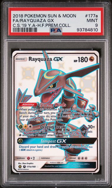 PSA 9 Rayquaza GX Sun & Moon Premium Collection 177a/168