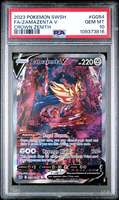 PSA 10 Zamazenta V Crown Zenith GG54/GG70