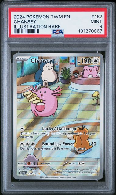 PSA 9 Chansey Twilight Masquerade 187/167