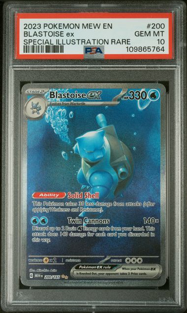 PSA 10 Blastoise ex 151 200/165