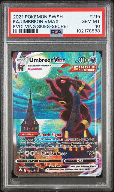PSA 10 Umbreon VMAX Evolving Skies 215/203
