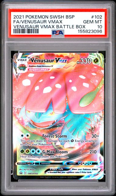 PSA 10 Venusaur VMAX Black Star Promo SWSH102