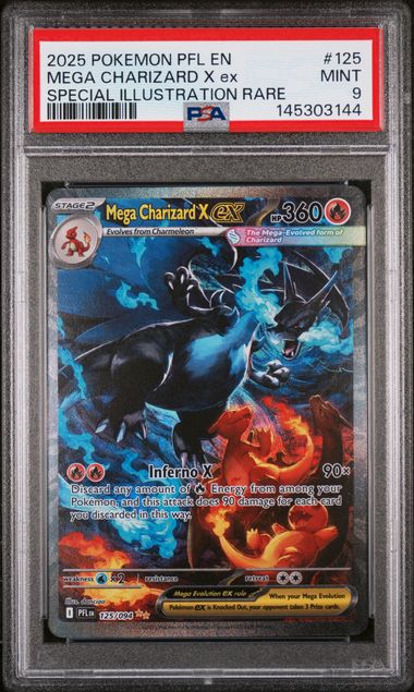 PSA 9 Mega Charizard X ex Phantasmal Flames 125/094
