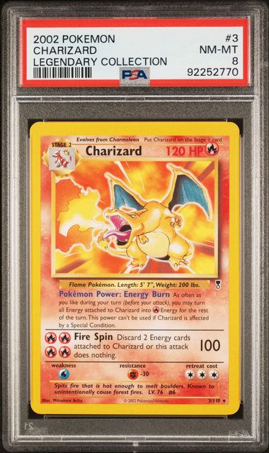 PSA 8 Charizard Legendary Collection 3/110