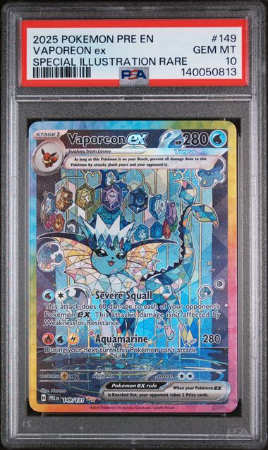 PSA 10 Vaporeon ex Prismatic Evolutions 149/131