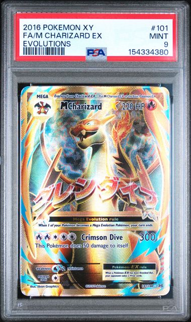 PSA 9 Charizard ex XY Evolutions 101/108