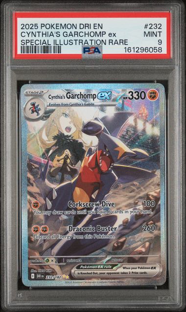 PSA 9 Cynthia's Garchomp ex Destined Rivals 232/182
