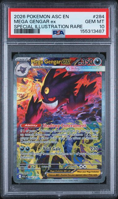 PSA 10 Mega Gengar ex Ascended Heroes 284/217