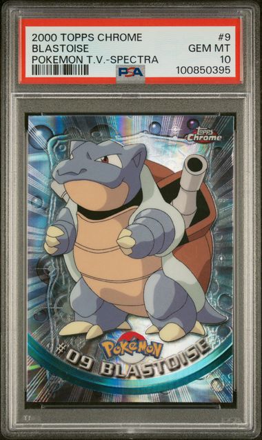 PSAS 10 Blastoise Topps Chrome Spectra 9