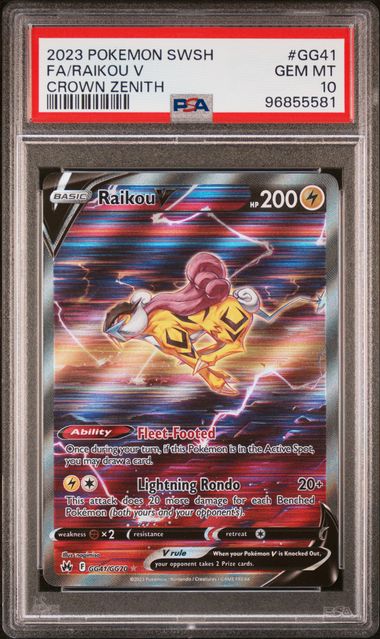 PSA 10 Raikou V Crown Zenith GG41/GG70