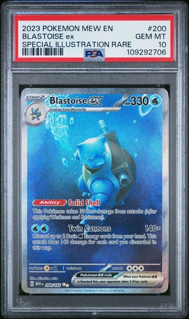 PSA 10 Blastoise ex 151 200/165