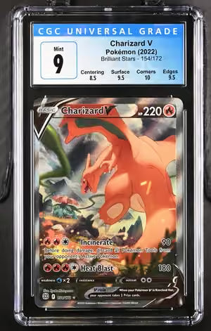 CGC 9 Charizard V Brilliant Stars 154/172
