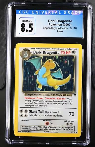 CGC 8.5 Dark Dragonite Legendary Collection 5/110