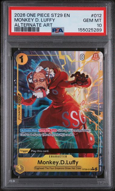 PSA 10 Monkey D. Luffy ST29 012